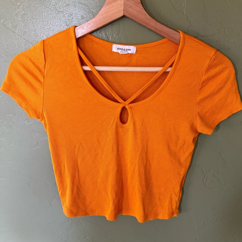 Stitch And Pine Orange Summer Top
